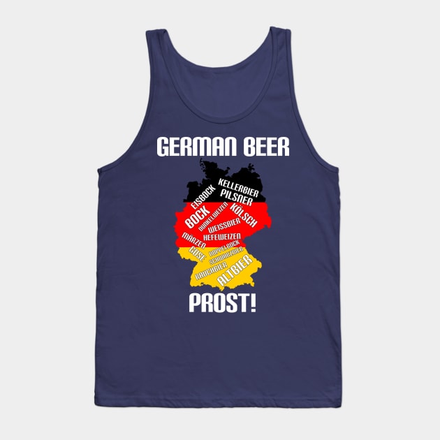 German Beer Prost Tank Top by HighBrowDesigns